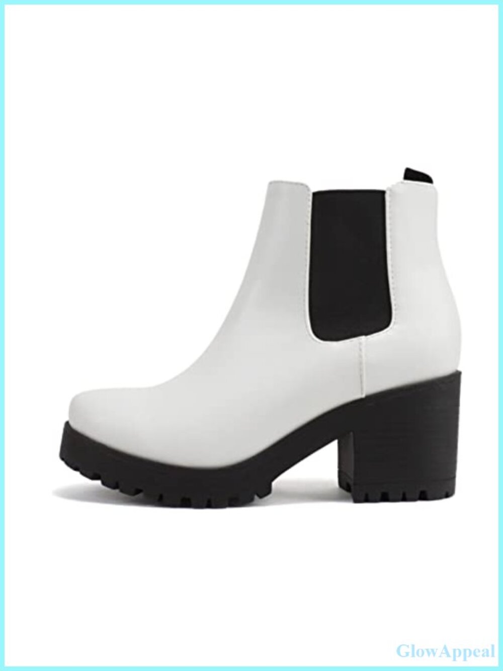 Jaber Ankle Boot Elastic Gore Chunky Heel Lug Sole